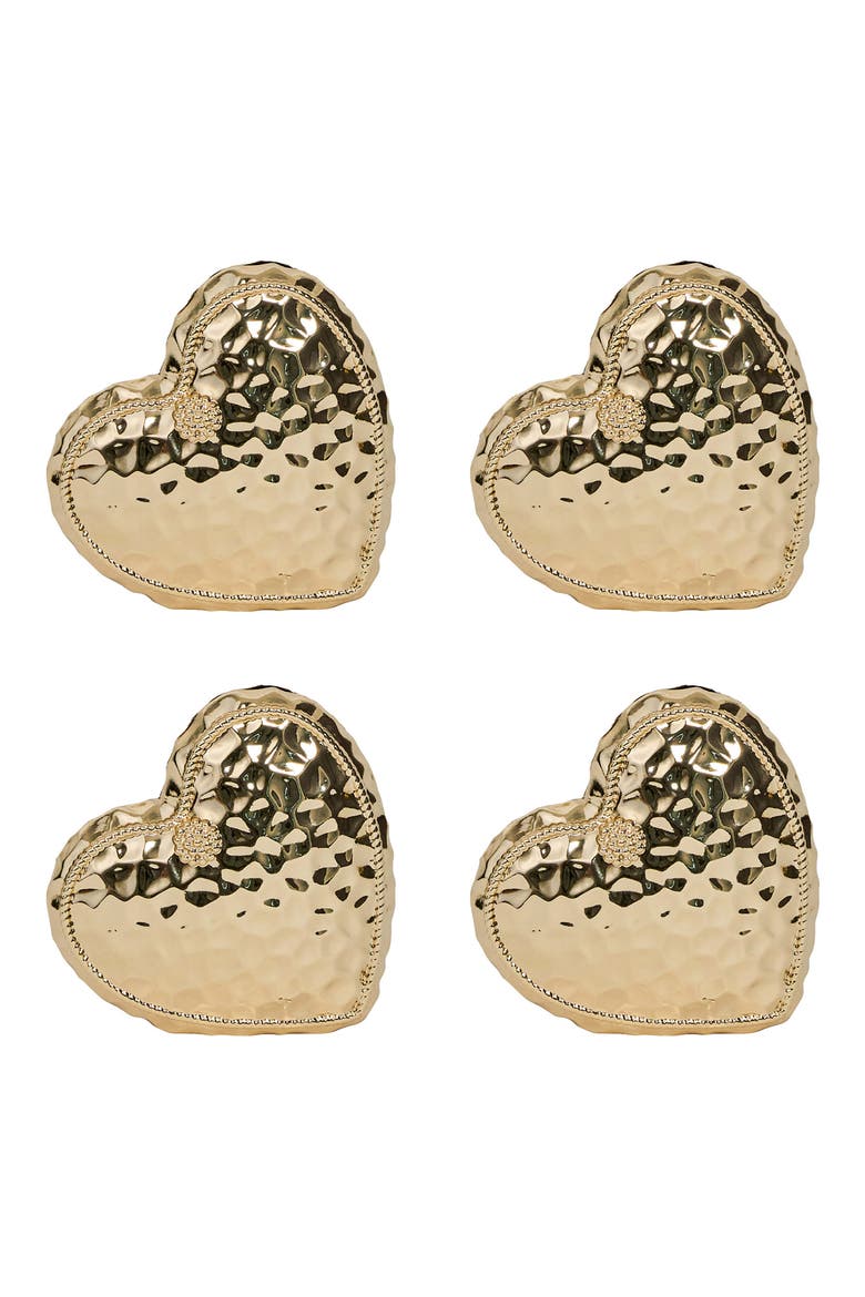 Berry & Thread Set of 4 Place Card Holders, Main, color, GOLD