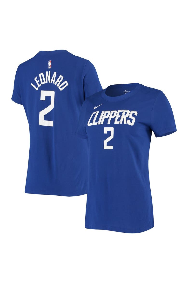 Women's Nike Kawhi Leonard Royal LA Clippers Name & Number Performance T-Shirt, Main, color, Royal