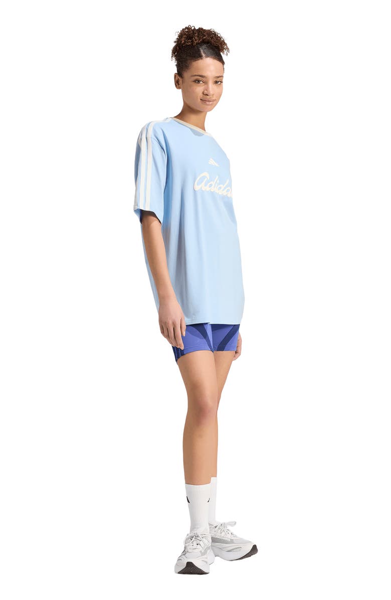 adidas Lux Tiro Logo T-Shirt, Alternate, color, Glow Blue