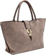 Serena Uziyel Boho Chic Taupe Medium Tote Bag
