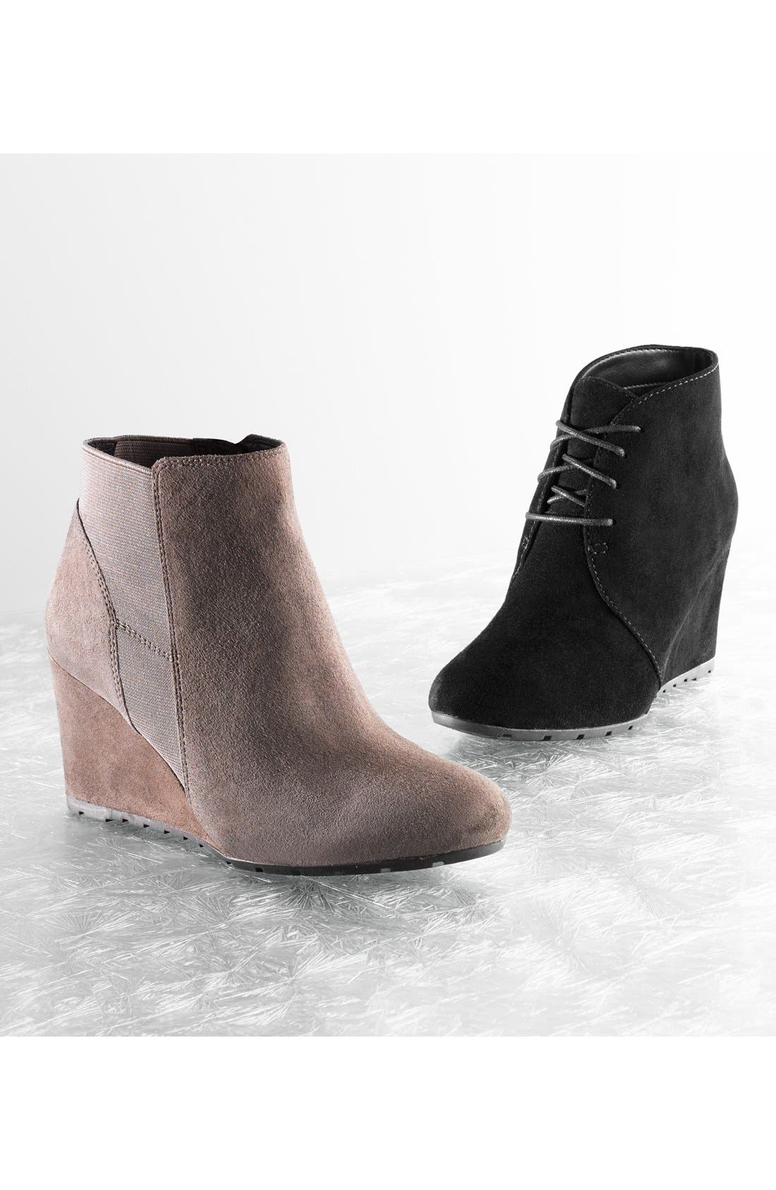 'Rosepoint Bell' Suede Wedge Boot, Alternate, color, BLACK LEATHER