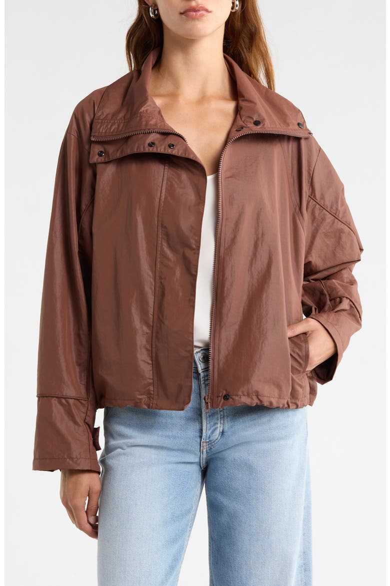 Shoreline Windbreaker Jacket, Alternate, color, CHOCOLATE