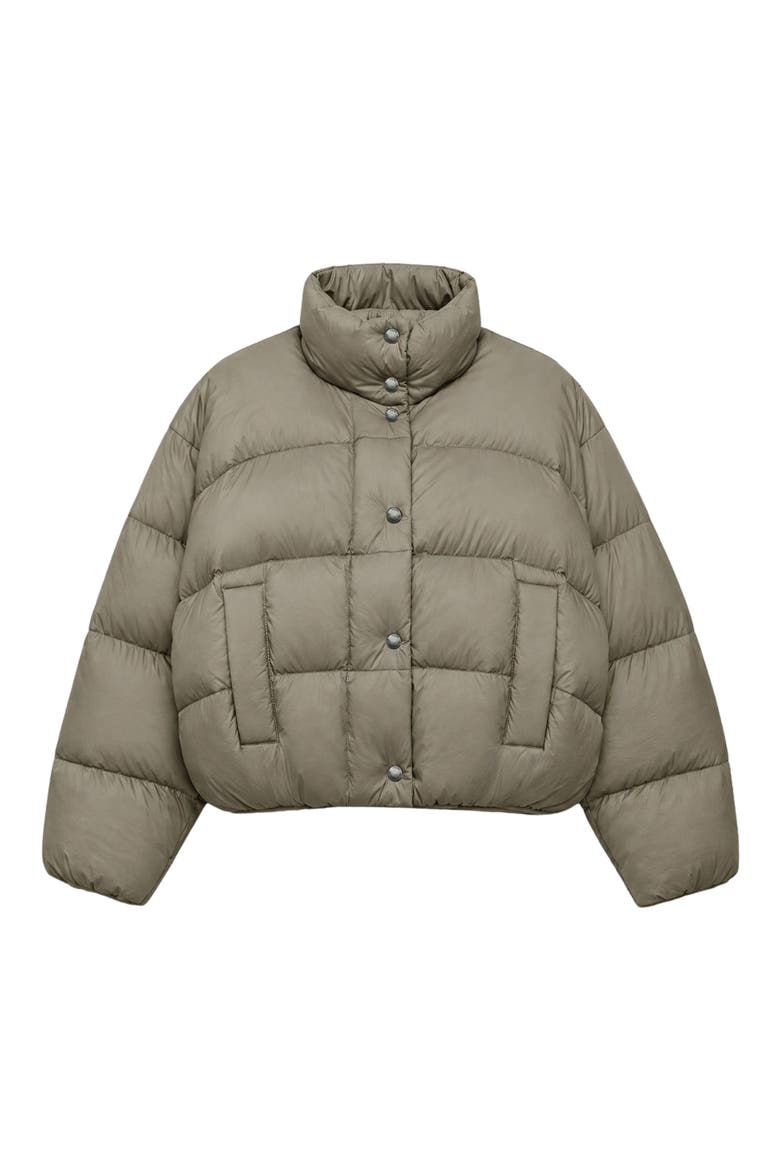 Noemi Crinkled Quilted Puffer Jacket, Alternate, color, BONE