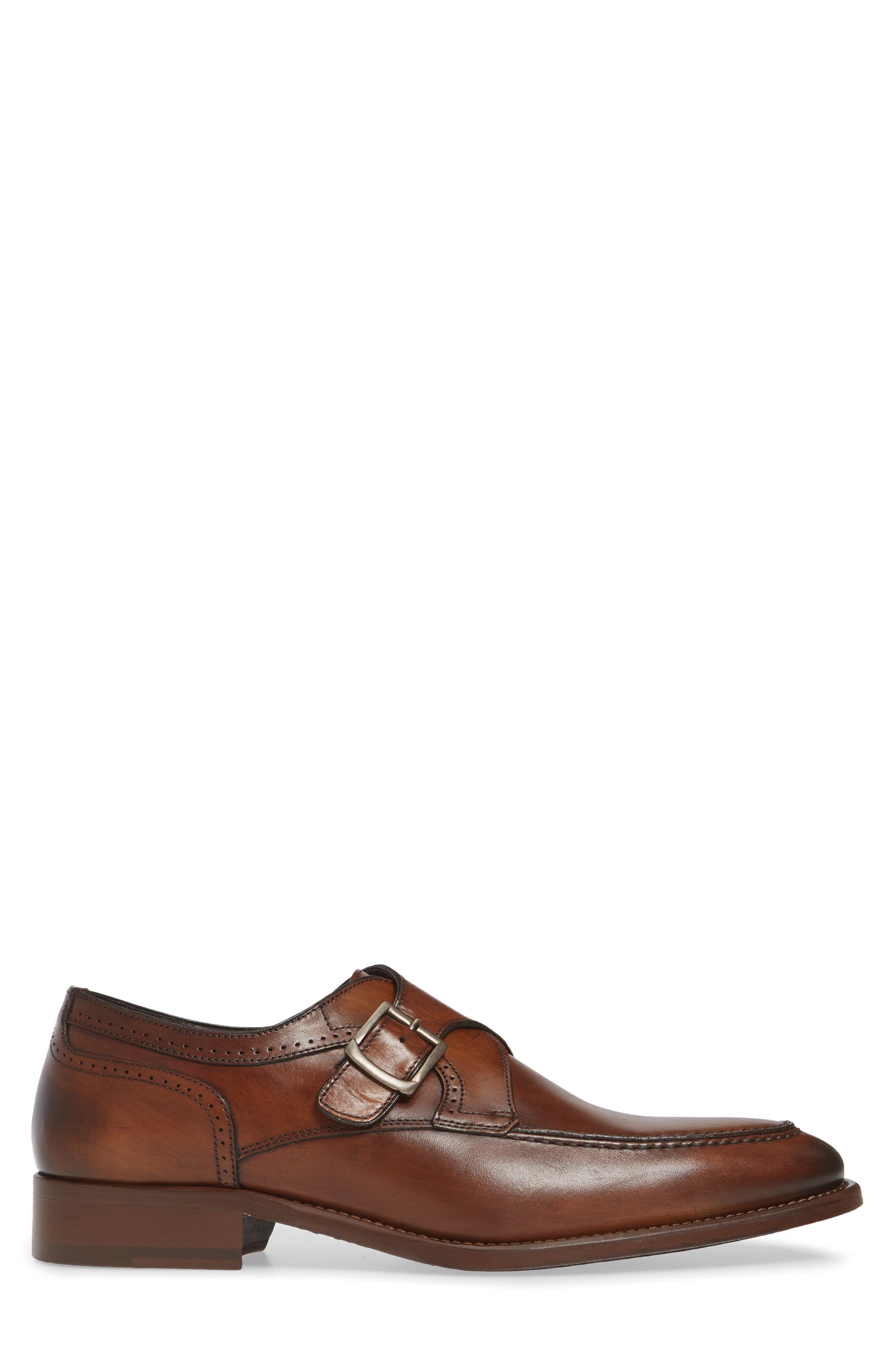Cormac Monk Strap Shoe, Alternate, color, TAN LEATHER