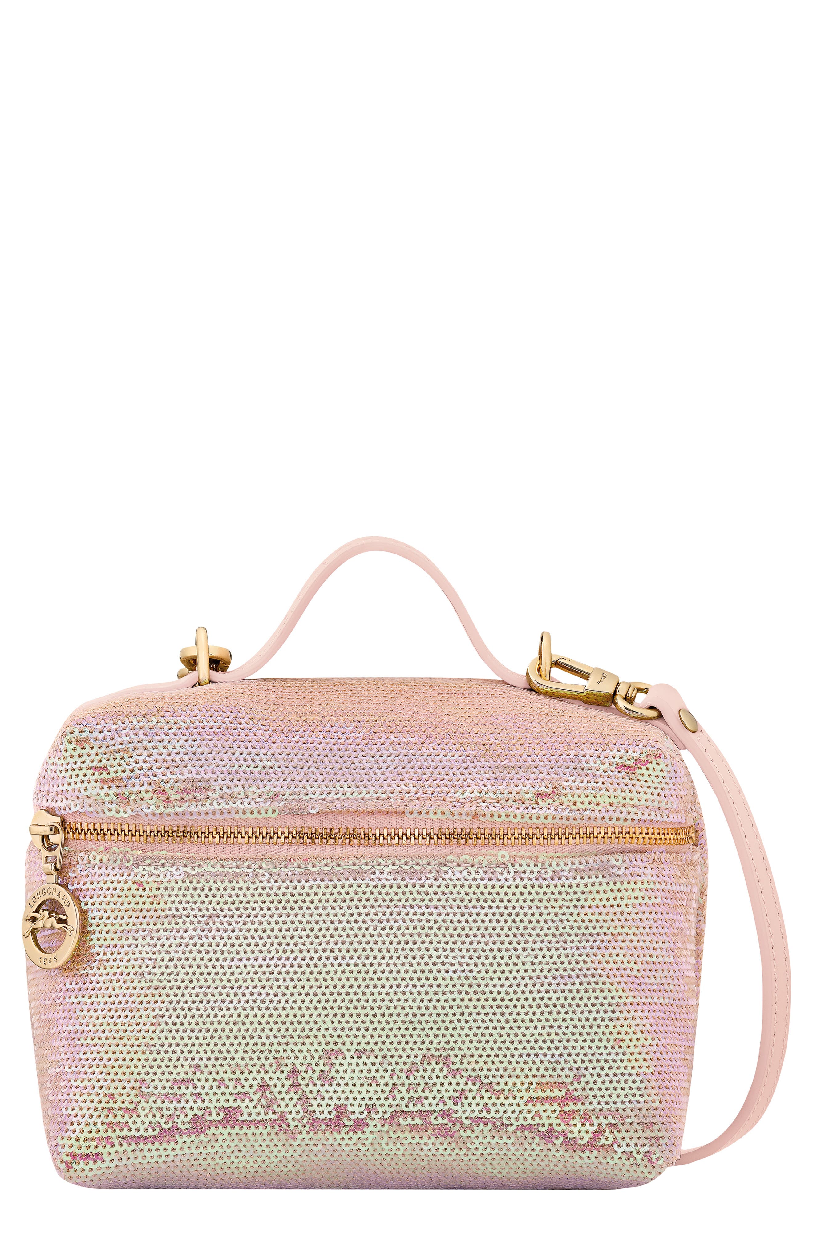 Longchamp Le Pliage Sequin Vanity Crossbody Bag, Main, color, 