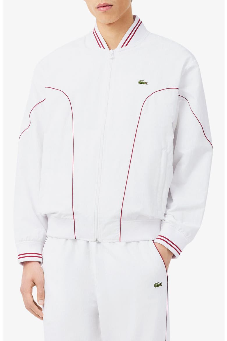 Track Jacket, Main, color, WHITE/ BORDEAUX