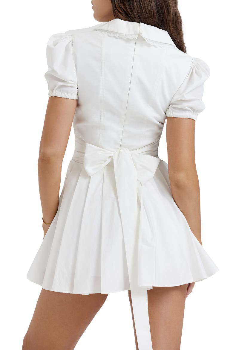 Piera Cotton Blend Fit & Flare Dress, Alternate, color, WHITE