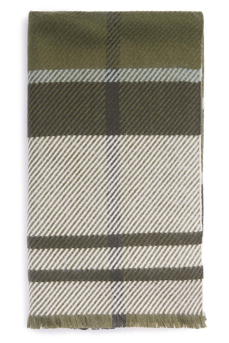 Blair Tartan Scarf, Alternate, color, ANCIENT LODEN