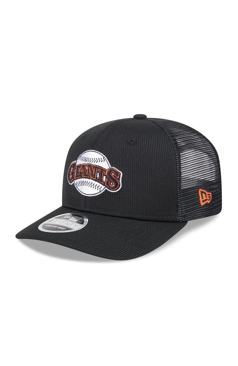 New Era Men's New Era  Black San Francisco Giants 2025 Batting Practice 9SEVENTY Stretch-Snap Trucker Hat, Main, color, 