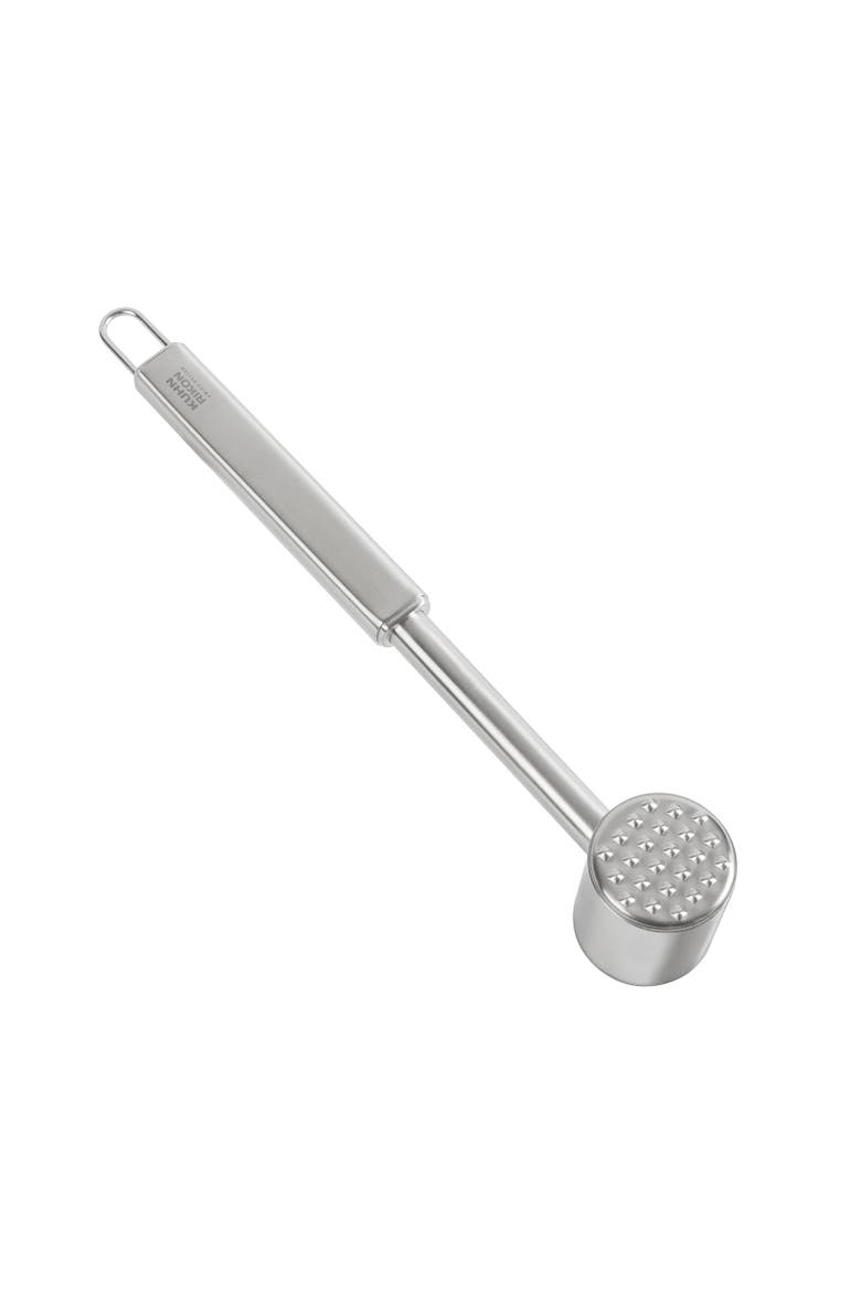 Essential Meat Tenderizer, Dual-Sided Stainless Steel Head, Main, color, Silver