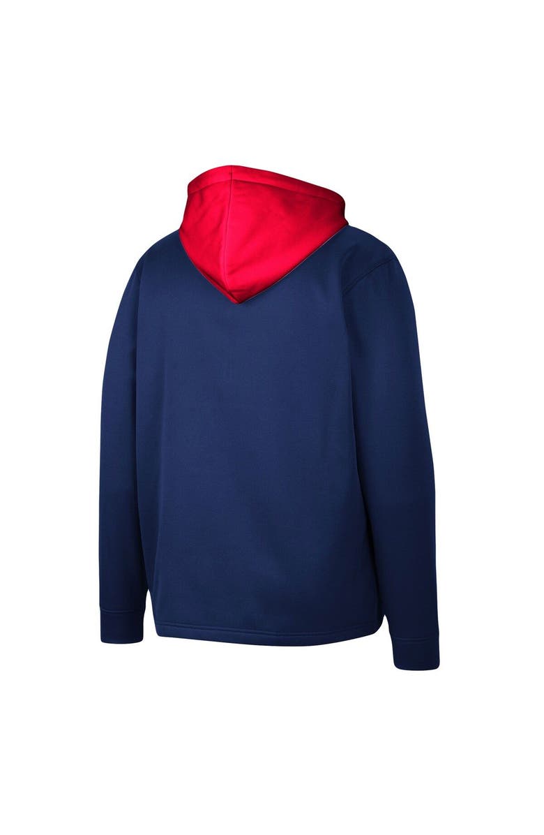 COLOSSEUM Men's Colosseum Navy Ole Miss Rebels Luge 3.0 Quarter-Zip Hoodie, Alternate, color, 