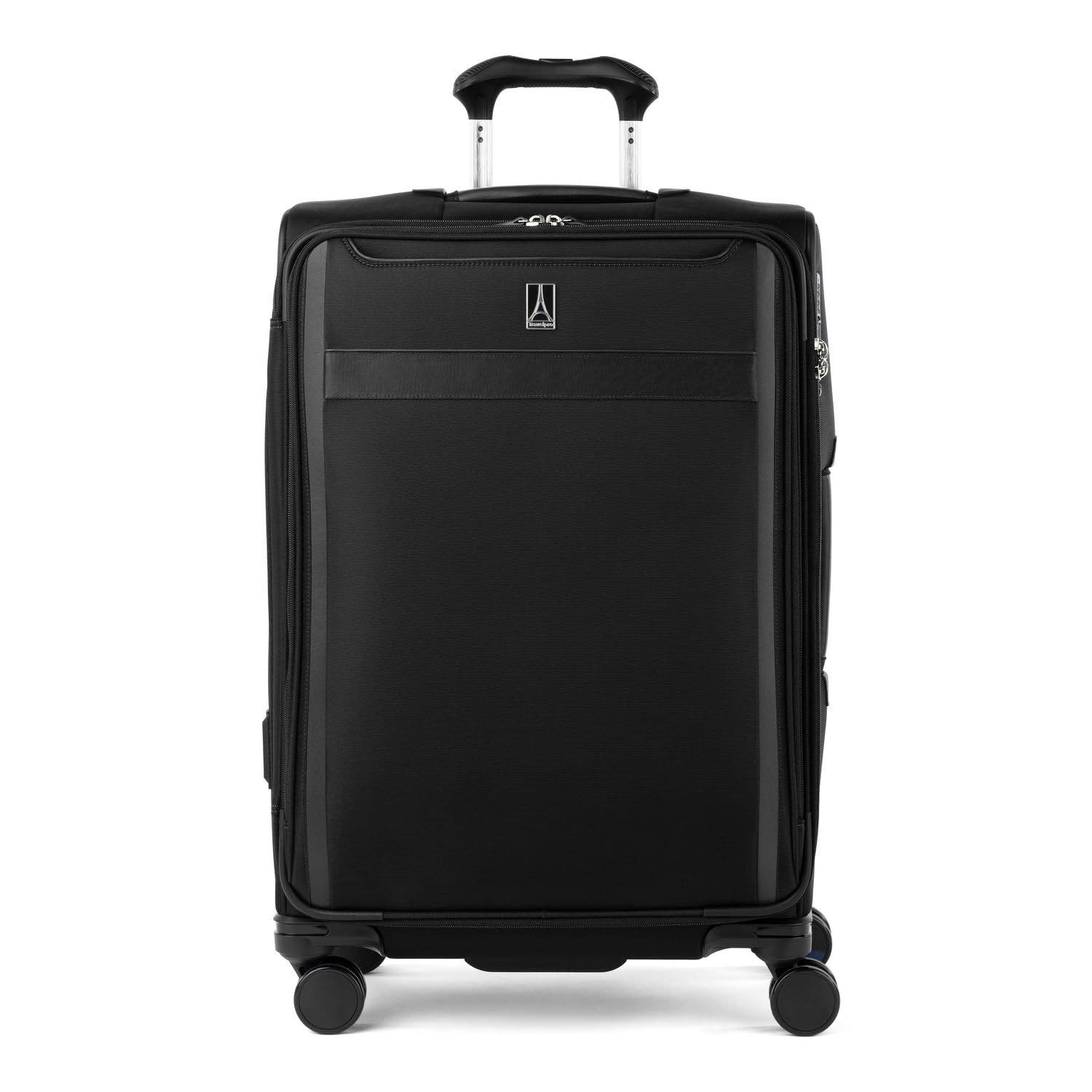 TRAVELPRO Versapack + Lightweight Softside Expandable 25" Medium Check In Spinner Luggage, Main, color, Black