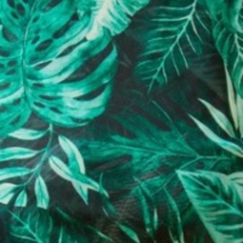 Fashion-szn Curve Curve Palm Print Ruffle Resort Top In Green