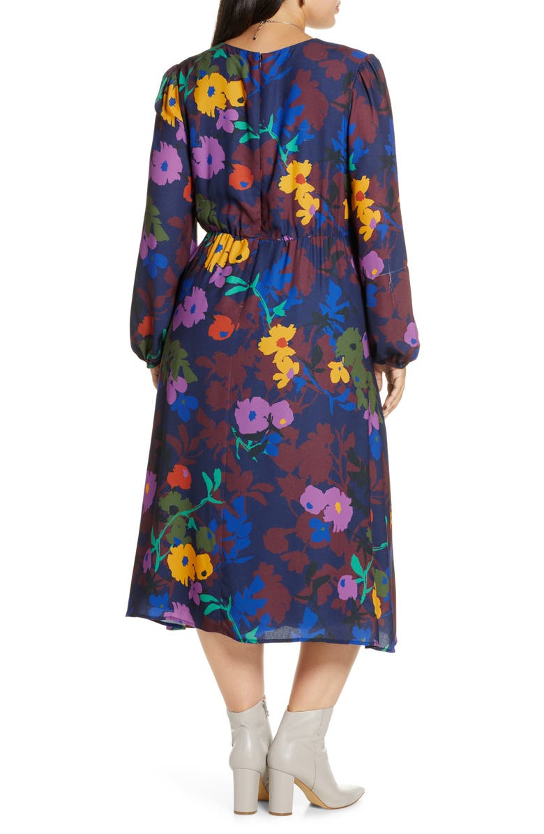 Halogen<sup>®</sup> Long Sleeve Midi Dress, Alternate, color, 