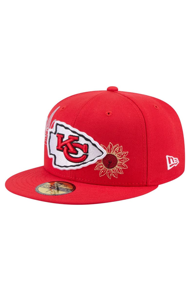 New Era Men's New Era Red Kansas City Chiefs State Stitch 59FIFTY Fitted Hat, Main, color, Red