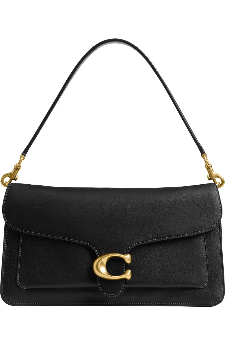 COACH Tabby 36 Leather Shoulder Bag, Main, color, B4/ Black