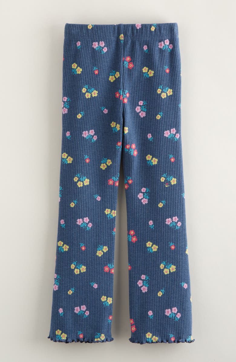 Tucker + Tate Kids' Rib Print Flare Leggings, Alternate, color, Navy Denim Chessie Floral