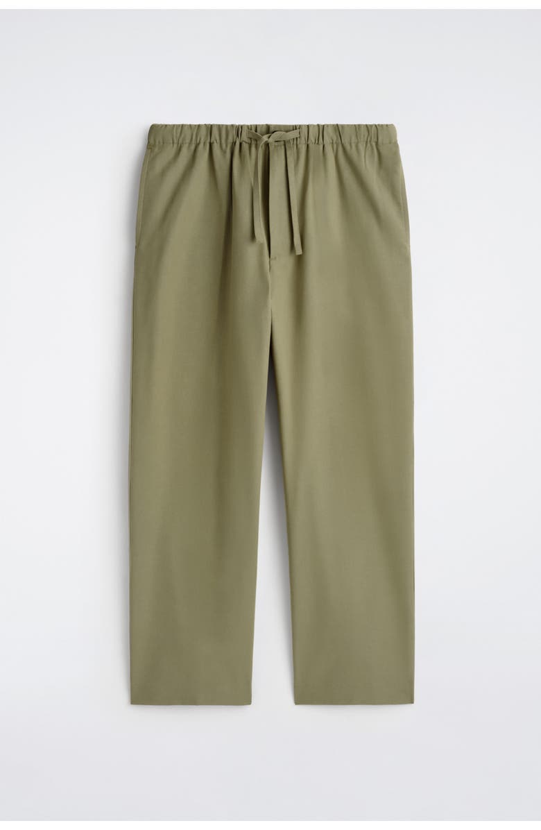 COS Barrel-Leg Drawstring Pants, Alternate, color, Khaki