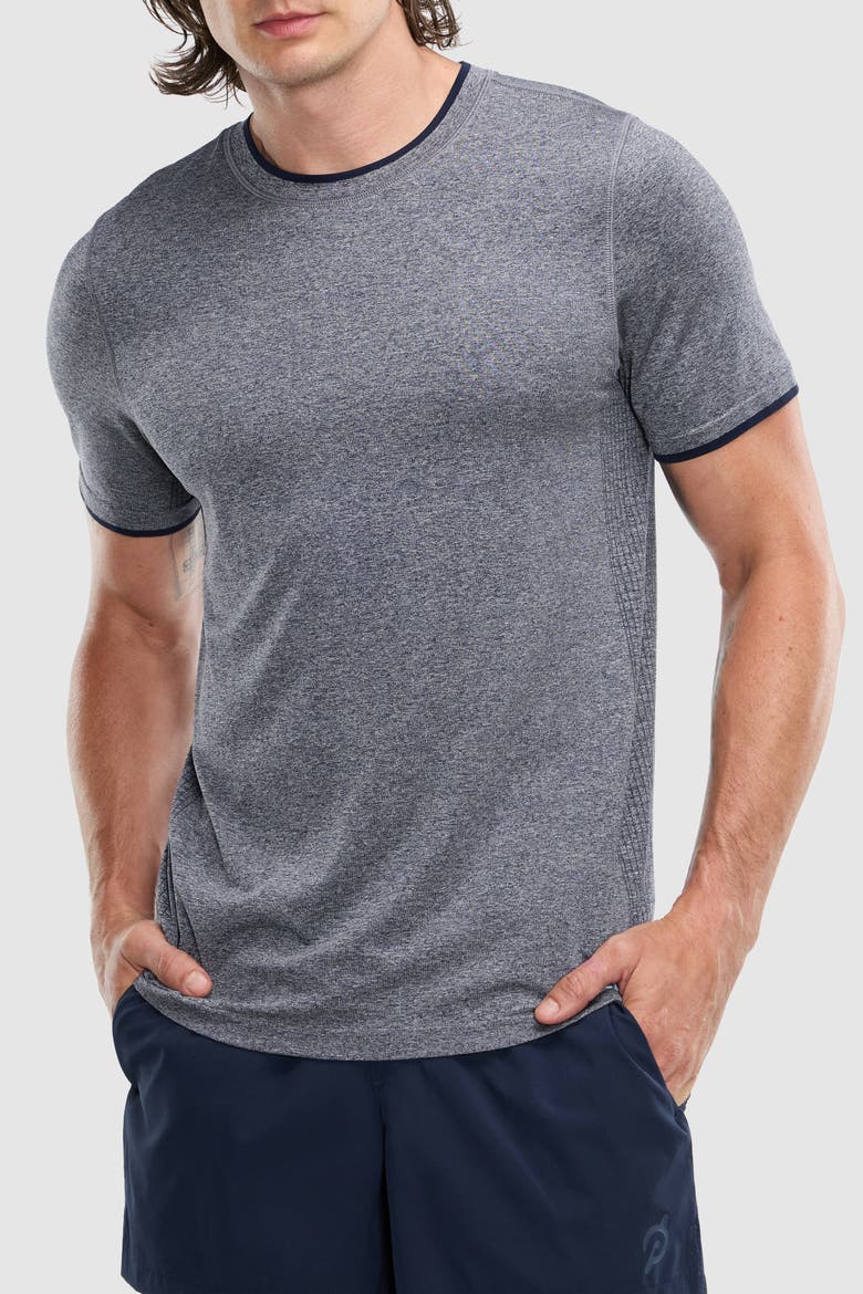 Seamless Melange Tee, Main, color, Deep Navy