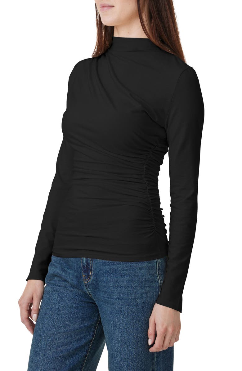 Habitual Funnel Neck Long Sleeve Top, Alternate, color, Black