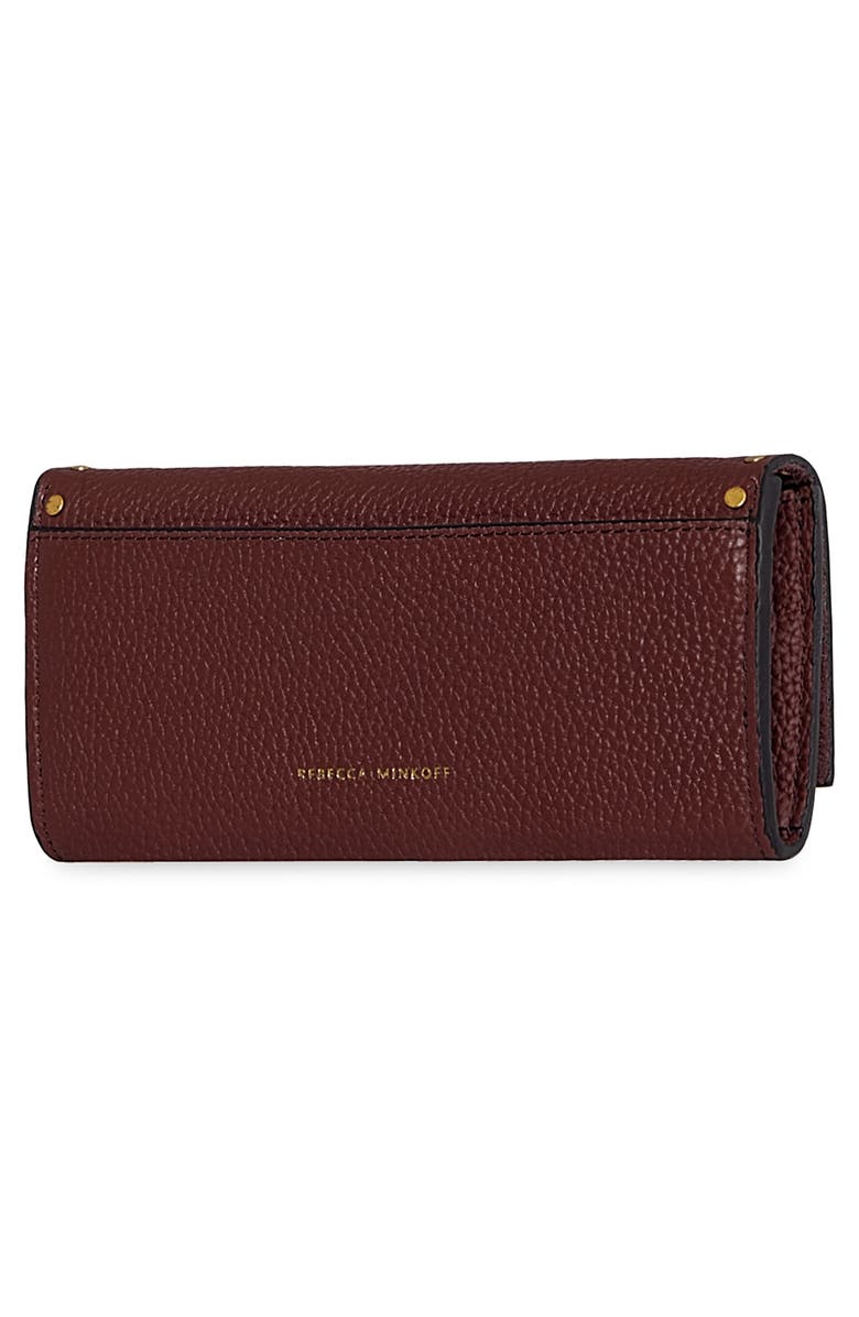 Rebecca Minkoff Darren Leather Continental Wallet, Alternate, color, Cherrywood