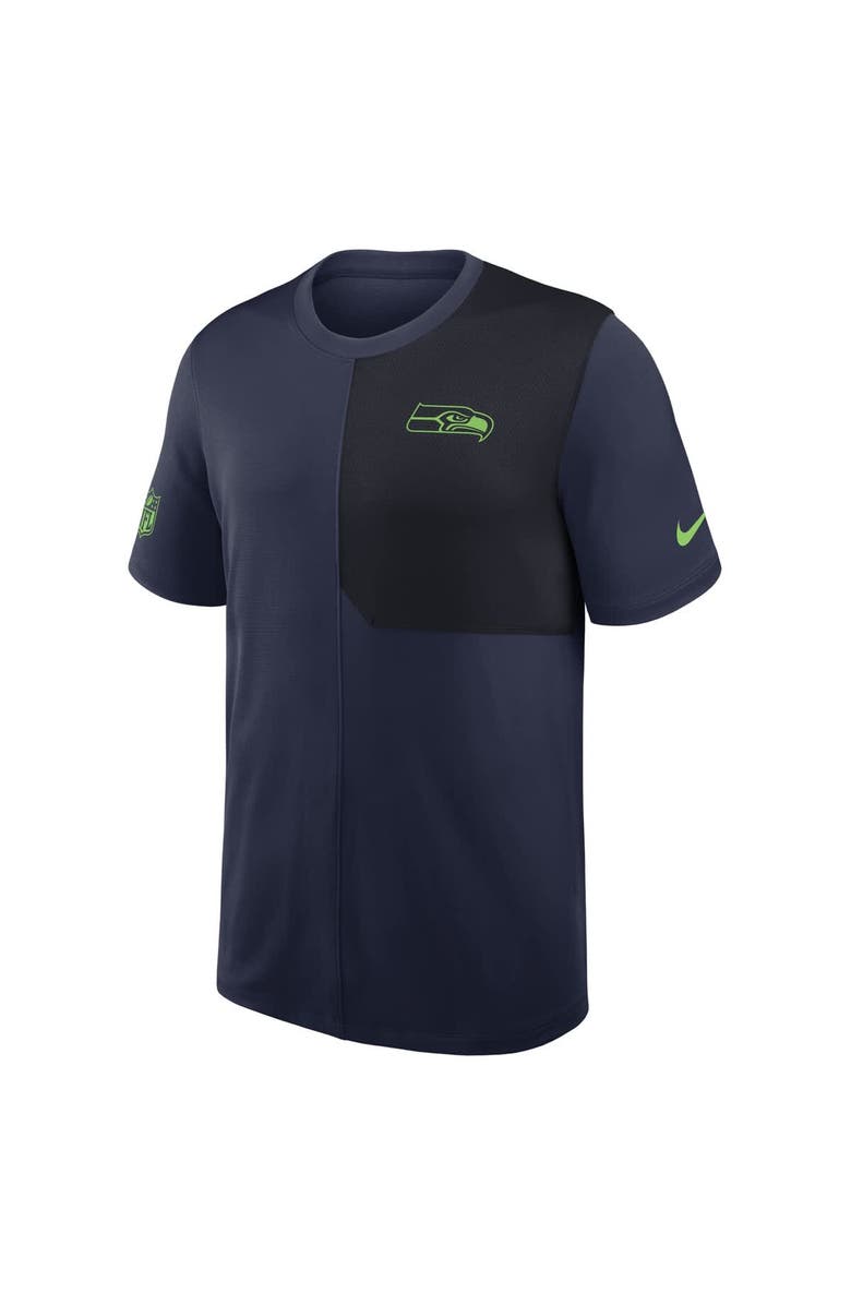 Nike Men's Nike College Navy Seattle Seahawks Sideline UV Performance Coach Shirt, Alternate, color, College Navy