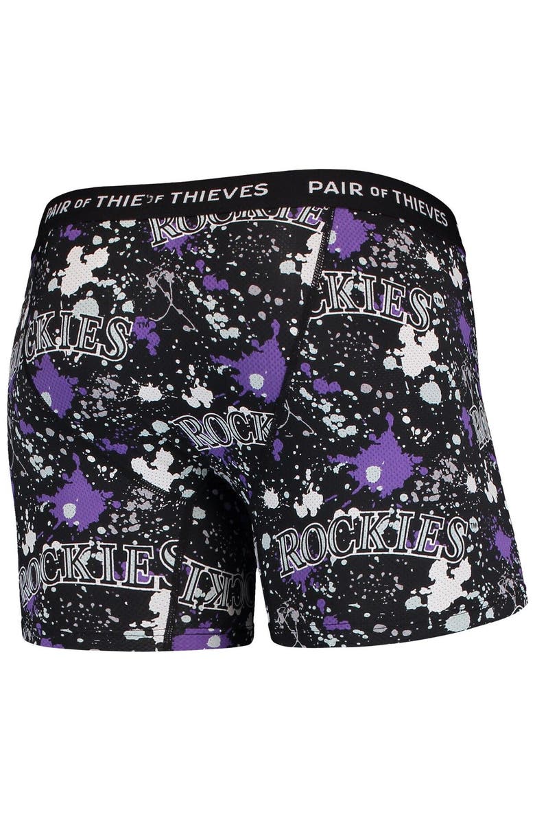 Pair of Thieves Men's Pair of Thieves Black/Purple Colorado Rockies Super Fit 2-Pack Boxer Briefs Set, Alternate, color, Black