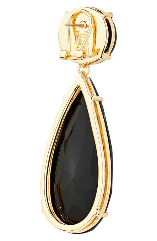Carolina Herrera Large Teardrop Crystal Earrings In Black