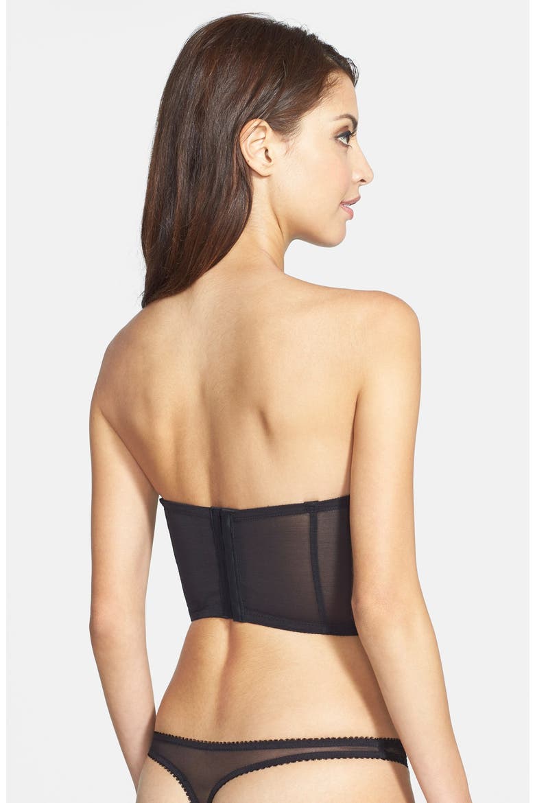 'Her Sexellency' Overwire Longline Bra, Alternate, color, BLACK