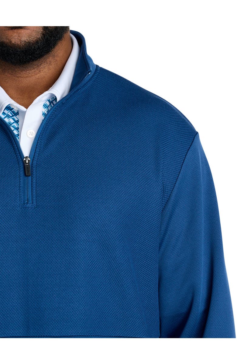 Reebok Big & Tall Performance Double-Knit 1/4-Zip Pullover, Alternate, color, Batik Blue
