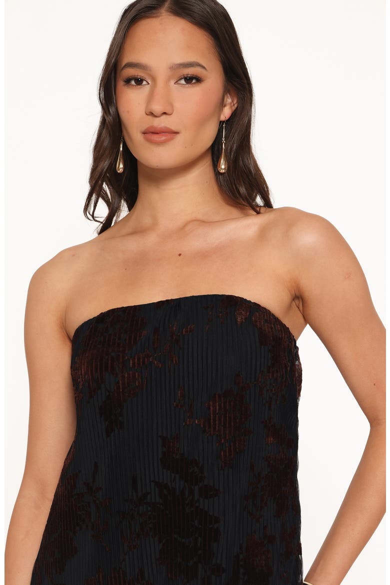 Alegra Strapless Maxi Dress, Alternate, color, BLACK FLORAL