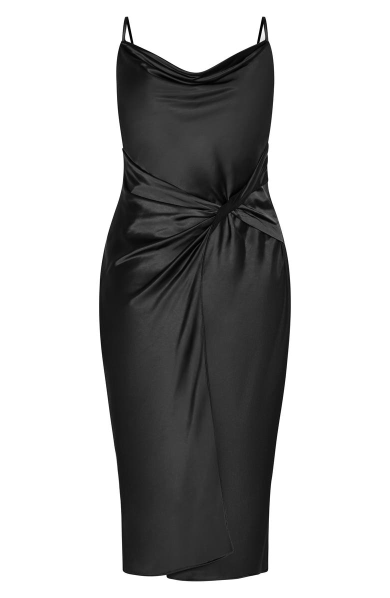City Chic Adelina Satin Cocktail Dress, Alternate, color, 