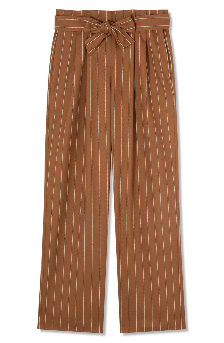 LK Bennett Ellis Stripe Tie Waist Straight Leg Pants, Alternate, color, 