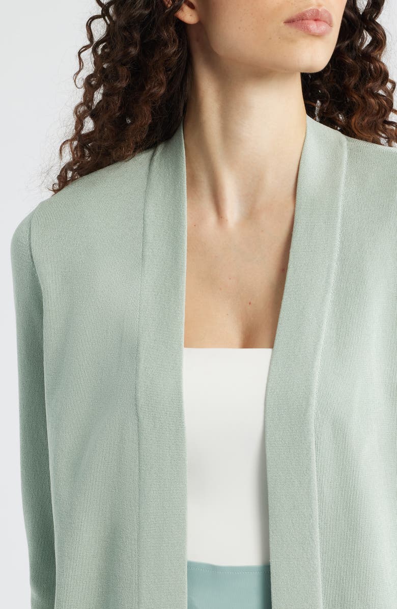 Anne Klein Malibu Open Front Cardigan, Alternate, color, Soft Aloe