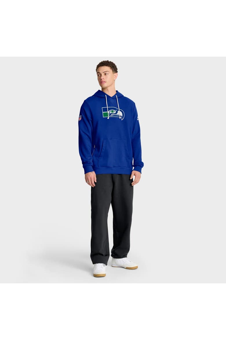 Men's Nike Royal Seattle Seahawks  Sideline Offensive Set Play Performance Pullover Hoodie, Alternate, color, Royal