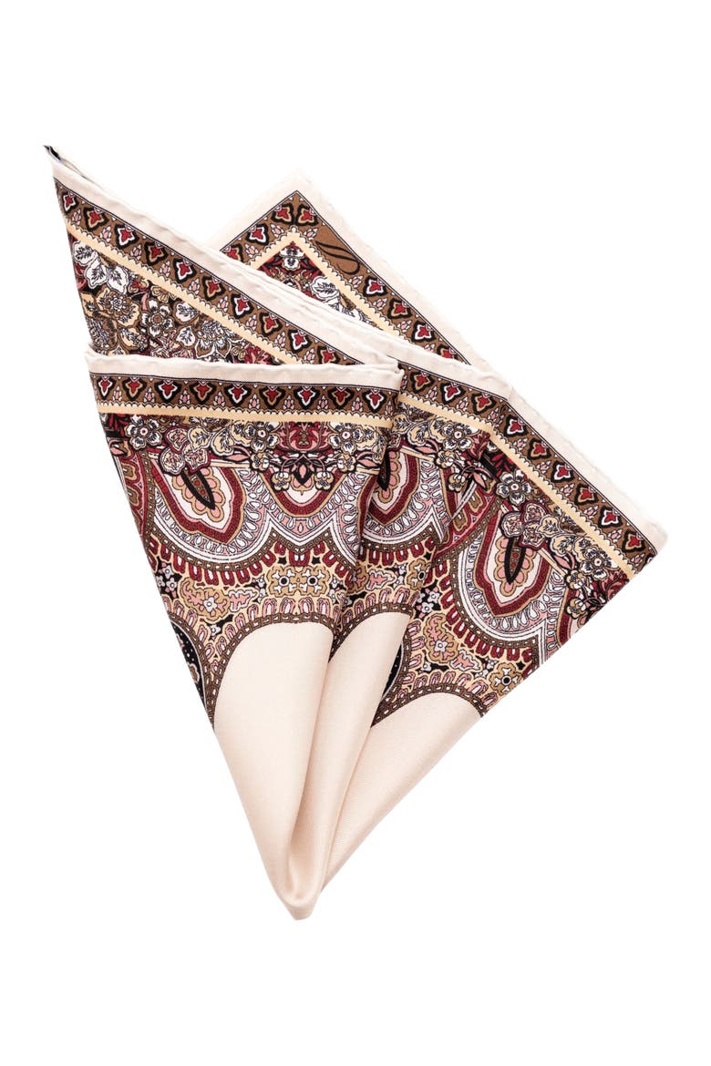 Perugia - Silk Pocket Square for Men, Alternate, color, Blush