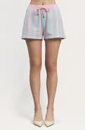 MAUDE CLUB Monroe Stripe Mini Shorts