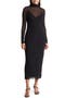Marni Turtleneck Long Sleeve Mesh Dress