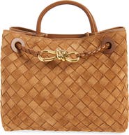 Bottega Veneta Small Andiamo Intrecciato Suede Shoulder Bag