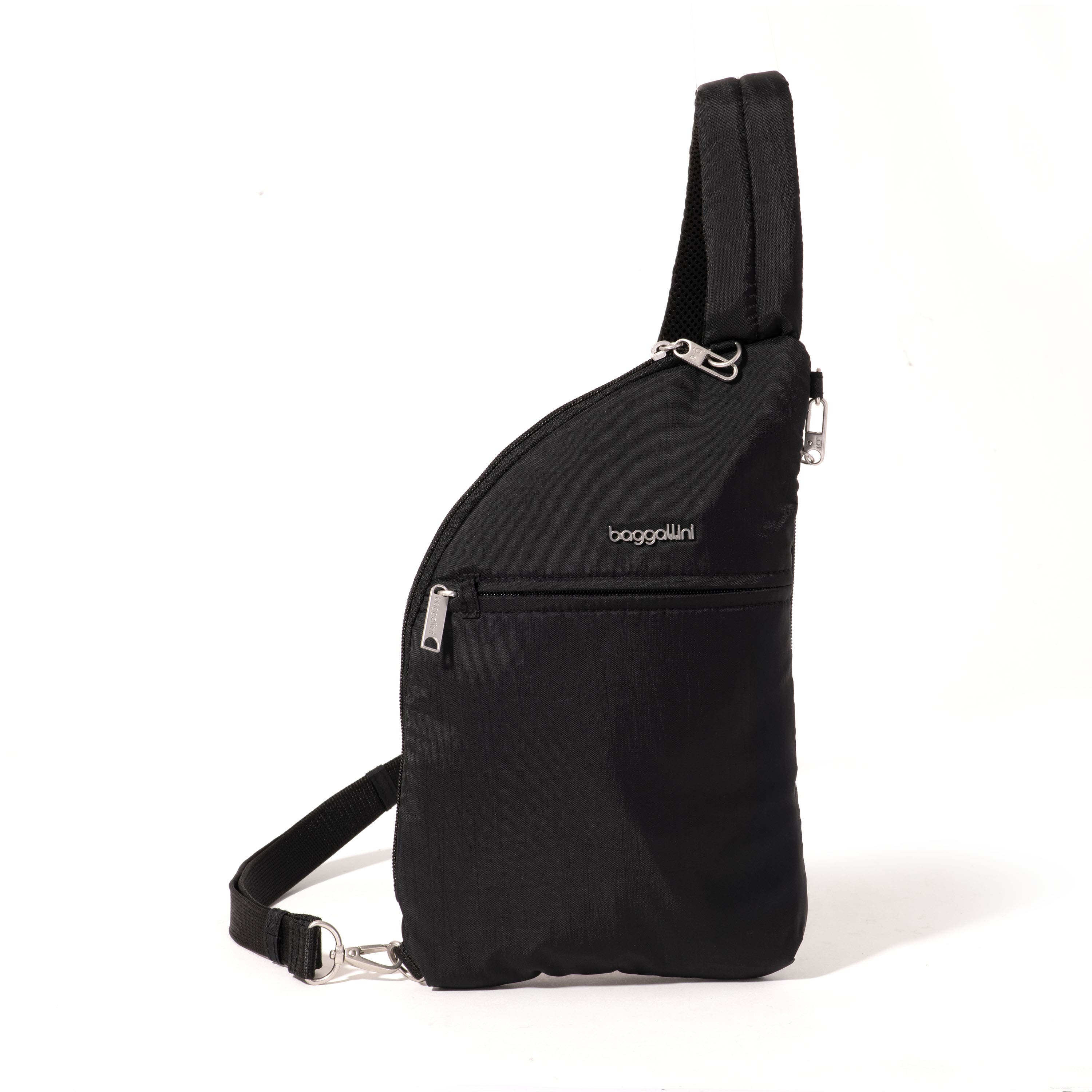 BAGGALLINI Securtex Anti-Theft Half Moon Sling, Main, color, Black