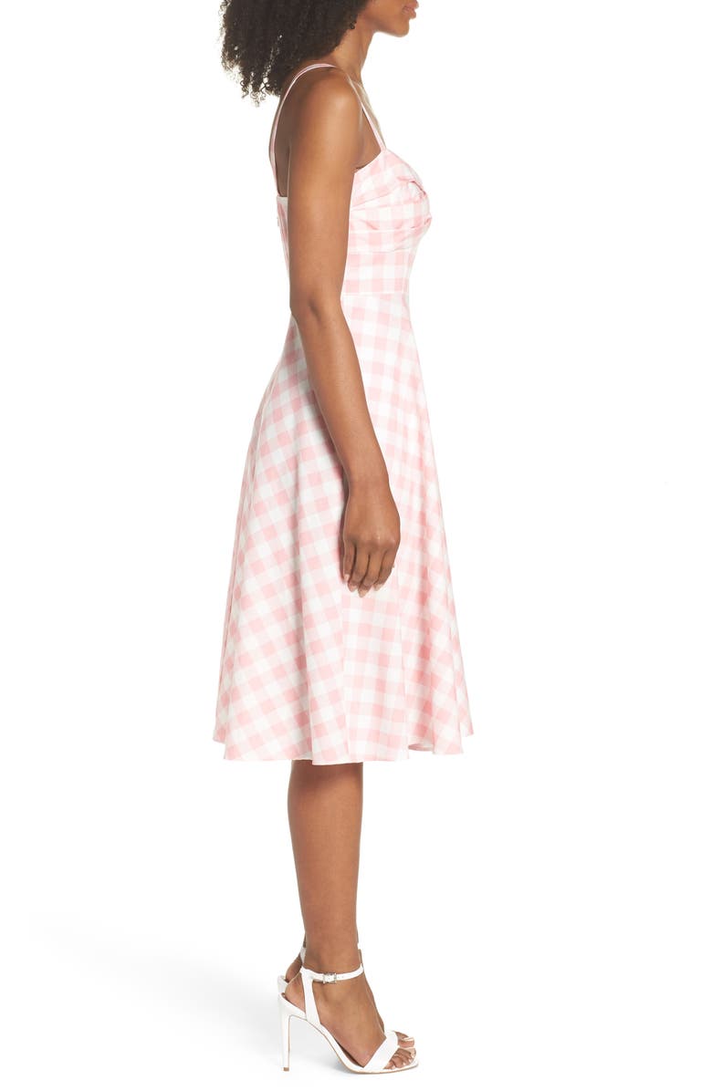 Eliza J Bow Front Cotton Sundress, Alternate, color, 