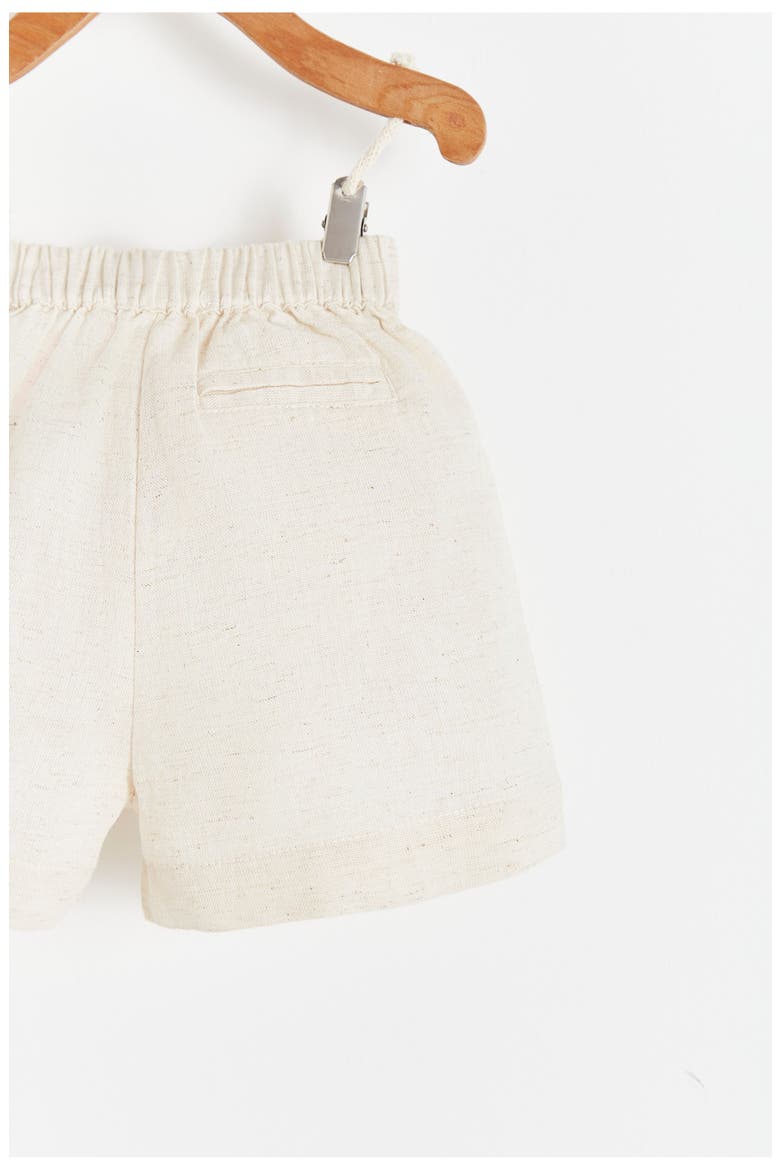 Premium Cotton Linen Short for Infant, Alternate, color, Ivory