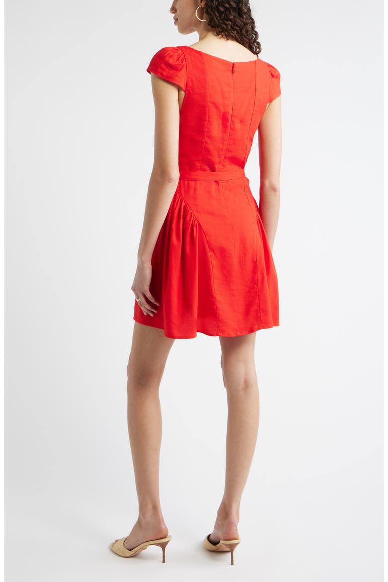 Fit & Flare Minidress, Alternate, color, RED BLOOM