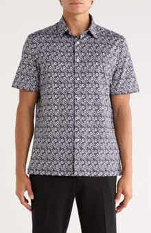 Bugatchi Milo OoohCotton® Short Sleeve Button-Up Shirt