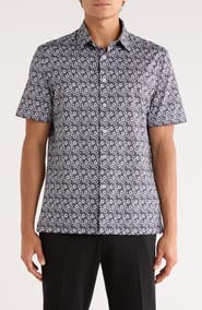Bugatchi Milo OoohCotton® Short Sleeve Button-Up Shirt