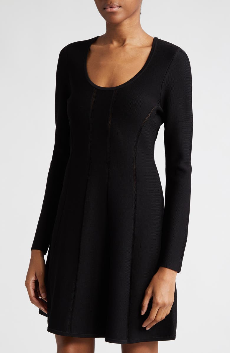 Zimmermann Luminosity Long Sleeve Paneled Mini Sweater Dress, Alternate, color,