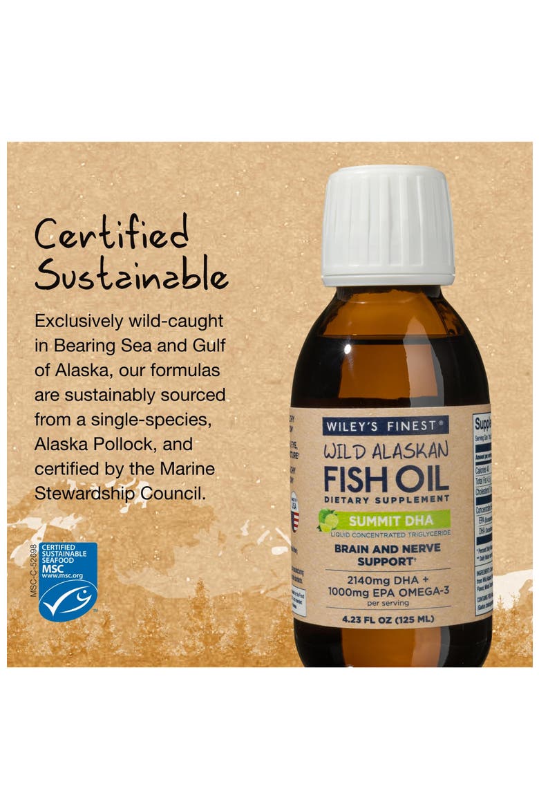 Fish Oil DHA Liquid Supplement with Omega-3s - Citrus Flavored Liquid Supplement - 25 Servings, Alternate, color, None