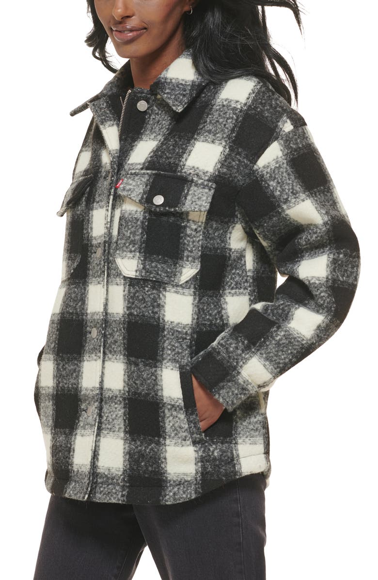 Levi's<sup>®</sup> Wool Blend Plaid Shacket, Alternate, color, 