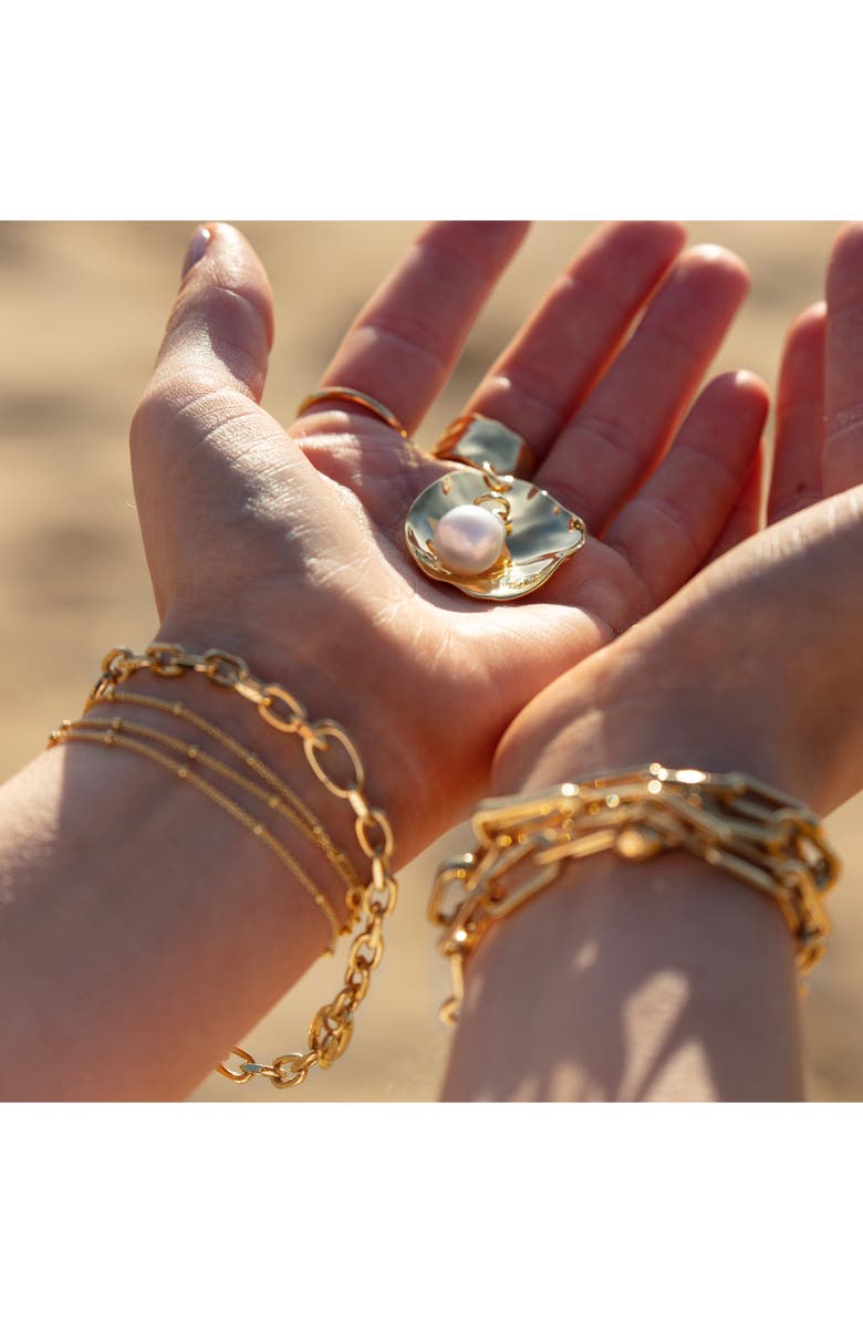 Monica Vinader Alta Capture Mini Link Bracelet, Alternate, color, Yellow Gold