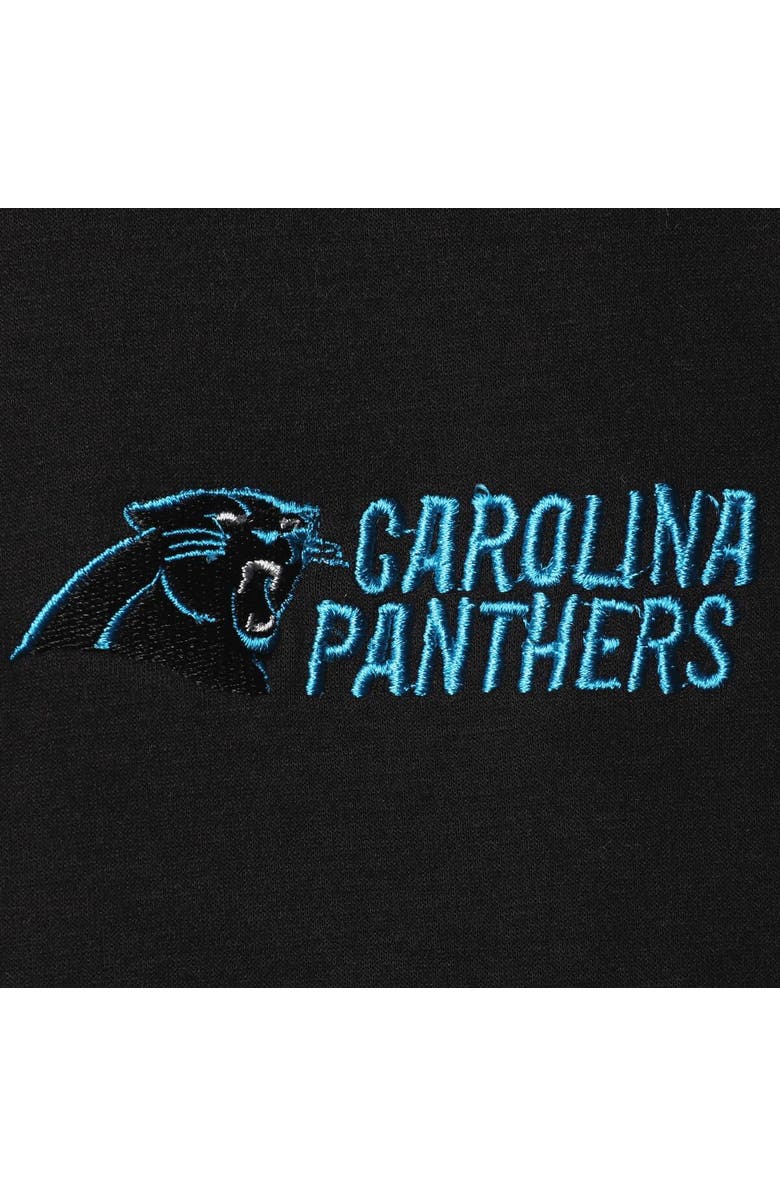 DUNBROOKE Men's Dunbrooke Black Carolina Panthers Shag Tri-Blend Full-Zip Raglan Hoodie, Alternate, color,